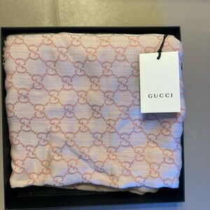 Gucci Pink Patterned Scarf